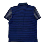 Tommy Hilfiger Striped Polo Shirt - Large Navy Cotton