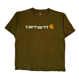 Carhartt Spellout T-Shirt - XL Green Cotton