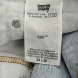 Levis Jeans - 34W 29L Light Wash Cotton