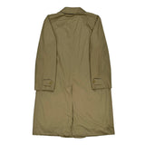 Burberry Checked Trench Coat - Large Beige Cotton