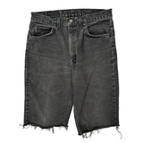 Levis Denim Shorts - 32W 11L Grey Denim