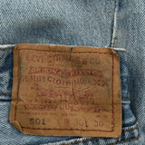 501 Levis Jeans - 30W 30L Light Wash Cotton