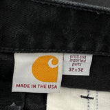 Carhartt Double Knee Carpenter Pants - 36W 27L Black Cotton