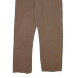 DICKIES Mens Cotton Blend Brown Regular Straight Trousers W40 L32 Workwear