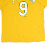 NIKE Mens Yellow A's Graphic T-Shirt XL Short Sleeve Crew Neck Jackson 9