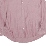 TOMMY HILFIGER Mens Red Plain Shirt XL Cotton Long Sleeve Button Down