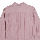 TOMMY HILFIGER Mens Red Plain Shirt XL Cotton Long Sleeve Button Down