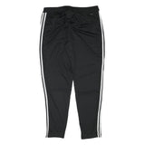 ADIDAS Mens Joggers Black & White XL W33 L30 Slim Tapered Football Club Logo