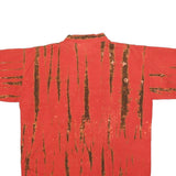 RANI'S Mens Red & Brown Langkawi Cotton Blend Shirt M Summer Casual Beachwear