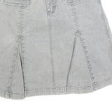TOMMY HILFIGER Womens Grey Mini Cotton Blend Flare Skirt S Denim Casual