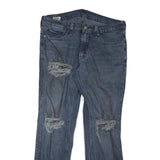 LEVI'S 541 Mens Relaxed Blue Denim W33 L29 Distressed Zip Fit Jeans