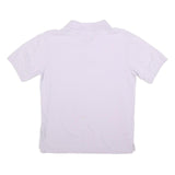 YVES SAINT LAURENT Mens Purple Short Sleeve Plain Polo Shirt L Designer Luxury