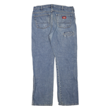 DICKIES Mens Regular Fit Blue Denim Jeans W36 L32 Workwear Casual Zip Closure