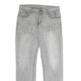 LEVI'S 511 Mens Jeans Grey Regular Straight Denim Medium W34 L30 Zip Closure