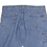 DICKIES Mens Denim Blue Cargo Shorts Size L W40 Workwear Cotton Comfort