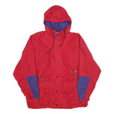 WHITE SIERRA Mens Red & Purple Outdoor Jacket L Nylon Plain Zip Hooded