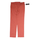 TOMMY HILFIGER Womens Cotton Red Regular Straight Trousers W34 L30 Classic Fit