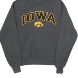 CHAMPION Mens Grey Iowa Hoodie S Cotton Blend Pullover Sweatshirt