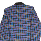YEANG CHANG Womens Blue Black Button Jacket S Polyester Blend Houndstooth