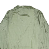 Womens Green Lightweight Button Polyester Blend Casual Jacket L Plain Relaxed