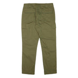 CHICOREE Womens Cotton Blend Slim Fit Olive Cargo Trousers W32 L27 Casual
