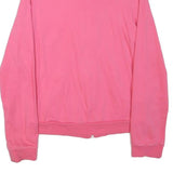 ADIDAS Girls Pink Cotton Blend Zip Up Jacket M Jersey Plain Casual Sportswear