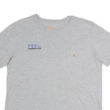 CARHARTT Womens Grey Cotton Blend Logo Pocket T-Shirt L Short Sleeve Crew Neck