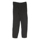 Black Womens Cotton Blend Regular Fit Straight Trousers W25 L28 Smart Casual