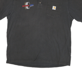 CARHARTT Mens Black Pocket Graphic T-Shirt L Short Sleeve Crew Neck Universal