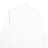 FILA Mens White 1/4 Zip M Cotton Blend Sweatshirt Pullover Logo