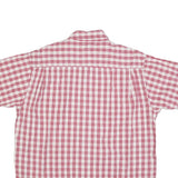 WRANGLER Mens Red & White Check Shirt L Casual Cotton Blend Button-Down