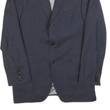 JOOP! Mens Blue Wool Jacket L Button Plain Classic Tailored Formal
