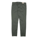 NAF NAF Womens Cotton Blend Slim Green Trousers W30 L28 Zip Casual Stylish