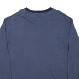 NAUTICA Mens Blue Long Sleeve Henley Shirt L Cotton Blend Classic Comfort