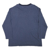 NAUTICA Mens Blue Long Sleeve Henley Shirt L Cotton Blend Classic Comfort