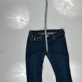True Religion Boot Cut Jeans - 32W UK 10 Dark Wash Cotton