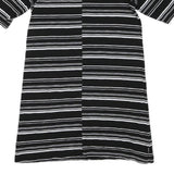 VANS Womens Black & White Striped Day Dress Cotton Blend M Casual Half Sleeve