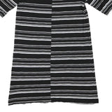 VANS Womens Black & White Striped Day Dress Cotton Blend M Casual Half Sleeve
