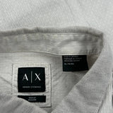 Vintage Armani Exchange Striped Shirt - XL Grey Cotton