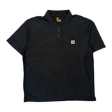 Carhartt Polo Shirt - XL Black Cotton