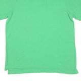 CHAPS Mens Green XL Short Sleeve Plain Polo Shirt Cotton Blend Classic Style