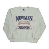 Made In USA Russell Athletic College Sweatshirt - Large White Cotton