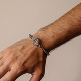 Caged Quartz Bead Bracelet