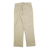 DICKIES Mens Regular Fit Beige Workwear Cotton Blend Trousers W30 L30 Zip