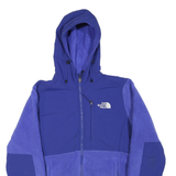 THE NORTH FACE Womens Blue & Purple Fleece Hooded Jacket S Polyester Blend Zip