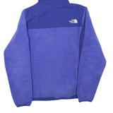 THE NORTH FACE Womens Blue & Purple Fleece Hooded Jacket S Polyester Blend Zip