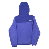 THE NORTH FACE Womens Blue & Purple Fleece Hooded Jacket S Polyester Blend Zip