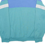 CAMPOGNOLO Mens Blue & Aqua Zip Jacket L Acrylic Blend Colourblock Sport Casual