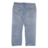 CARHARTT Mens Relaxed Blue Denim Light W40 L30 Cotton Blend Zip Jeans