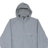 CARHARTT Mens Grey Hooded Jacket XS Nylon Plain Zip Outdoor Workwear Lightweight